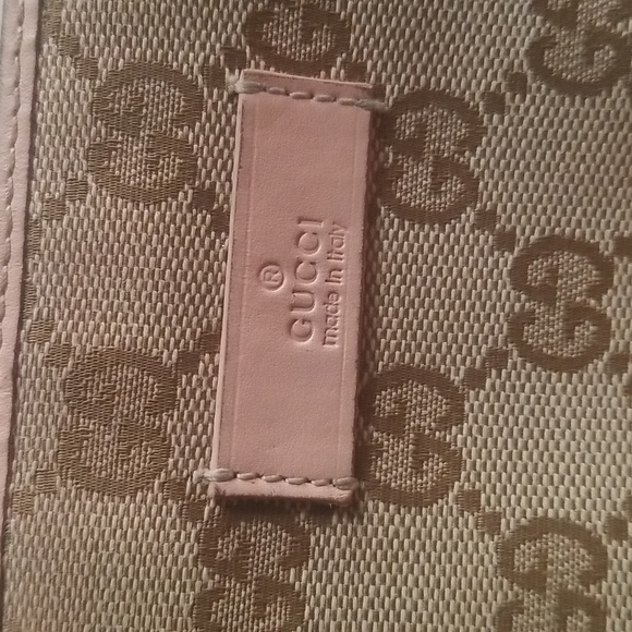 Gucci Monogram Canvas Long Accordion Heart Charm Zip Wallet w/Pink Leather Trim - Picture 9 of 16